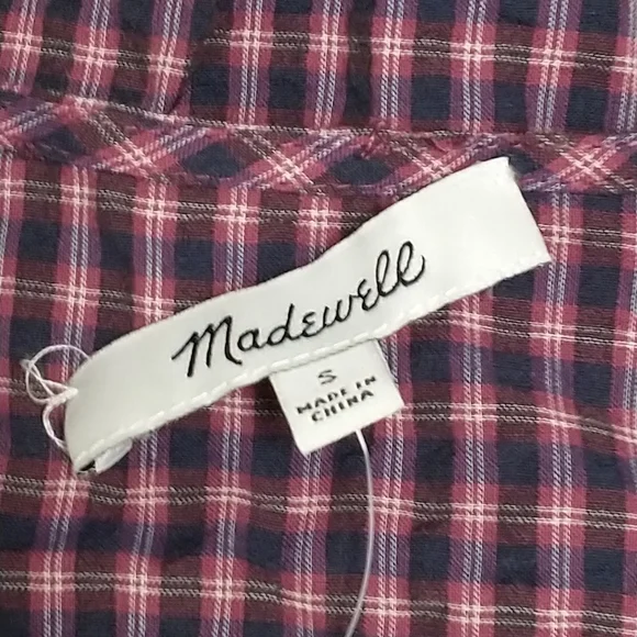 Madewell Checkered Crop Top - Picture 3 of 11